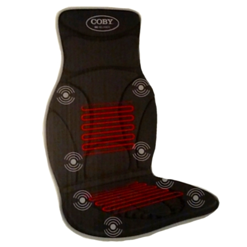 COBY Vibration Massage Cushion Car Seat Couch / Chair Gift Optional Heat New Box